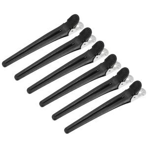 6pcs Black Duckbill No Crease Nonslip Plastic Hair Clip